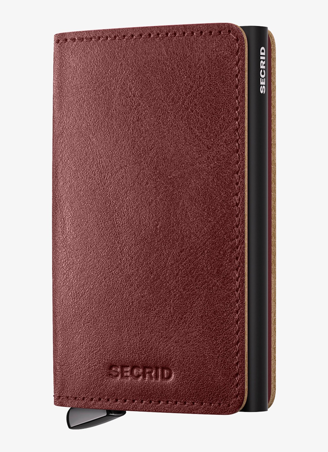Secrid Slimwallet+ pasjeshouder van leer - voorkant 2 bruin