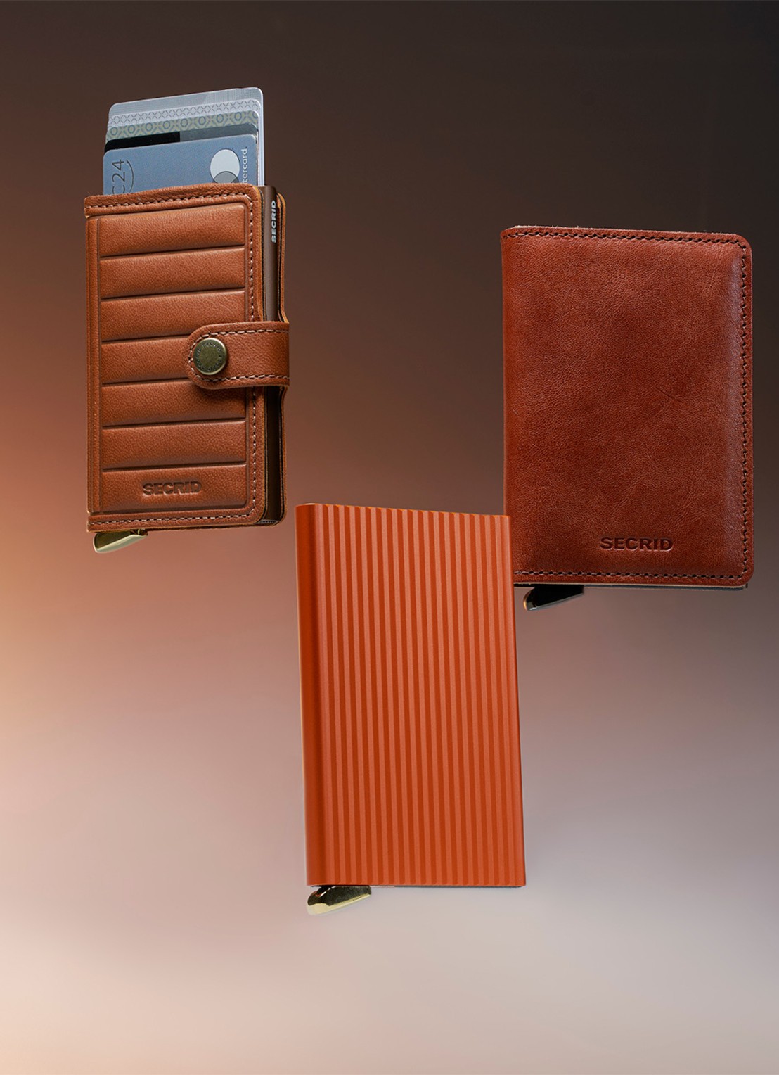 Secrid Slimwallet+ pasjeshouder van leer - detail 4 kastanjebruin