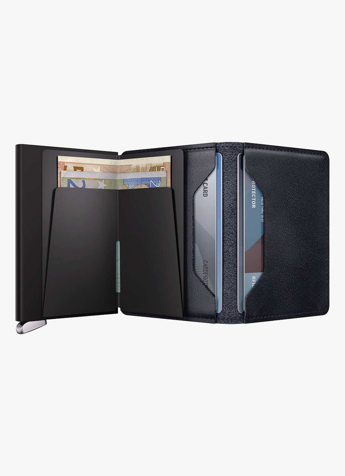 Secrid Slimwallet+ pasjeshouder van leer - detail 5 donkerblauw