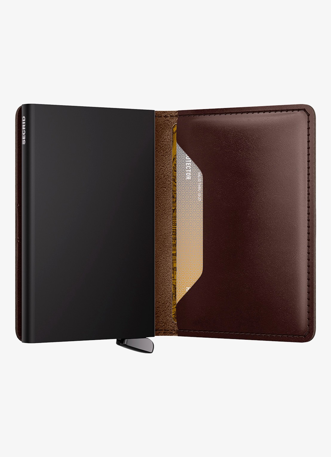 Secrid Slimwallet+ pasjeshouder van leer - detail 4 donkerbruin