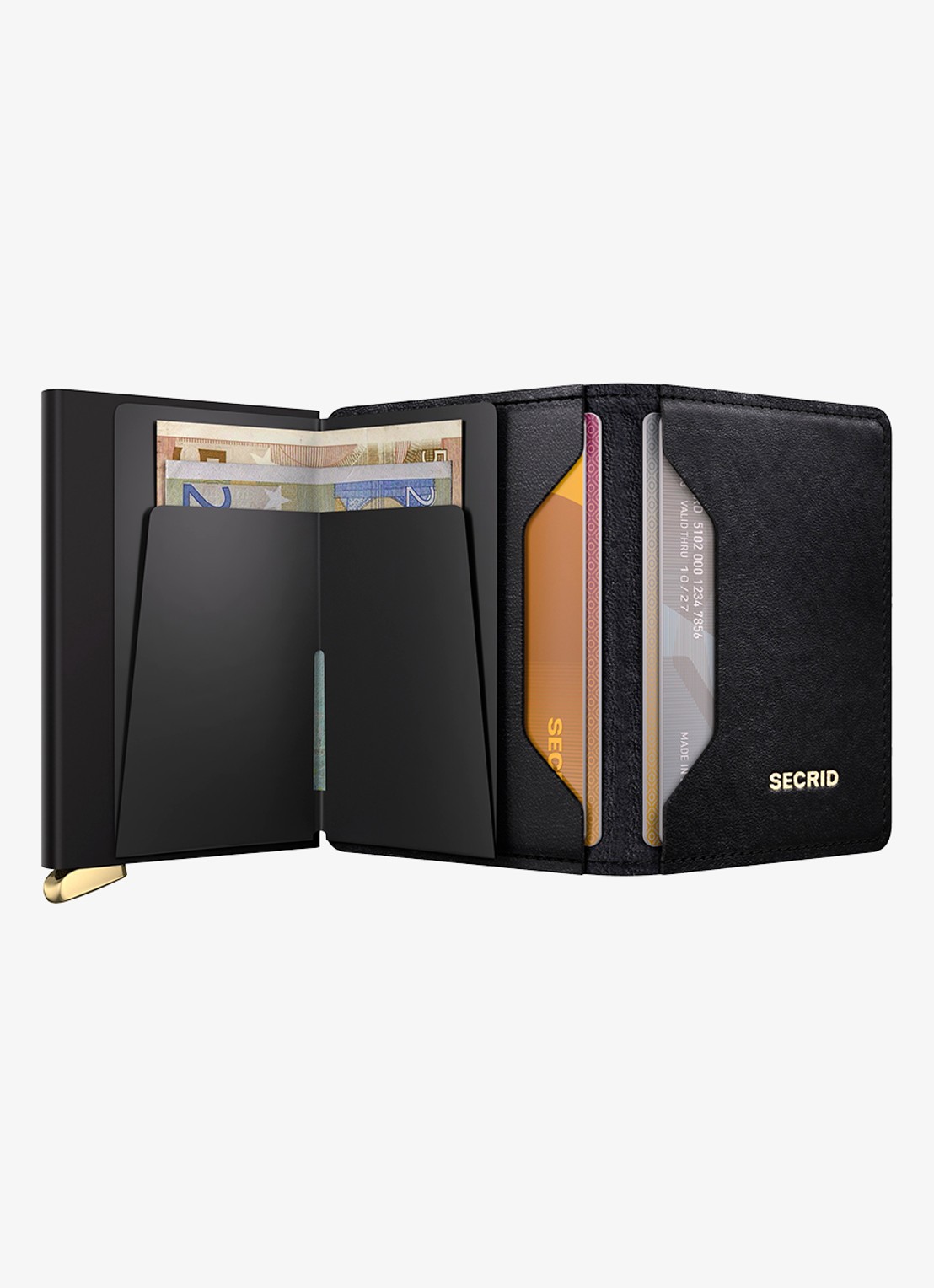 Secrid Slimwallet+ pasjeshouder van leer - detail 4 zwart