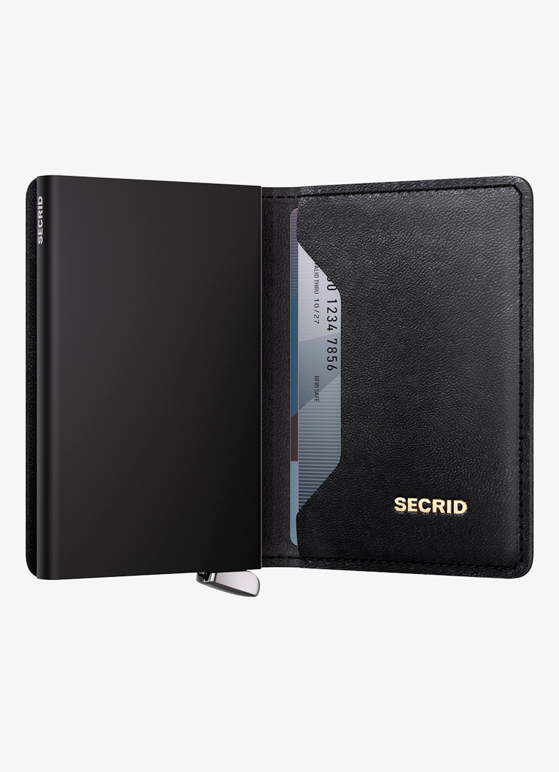 Secrid Slimwallet+ pasjeshouder van leer - detail 4 zwart