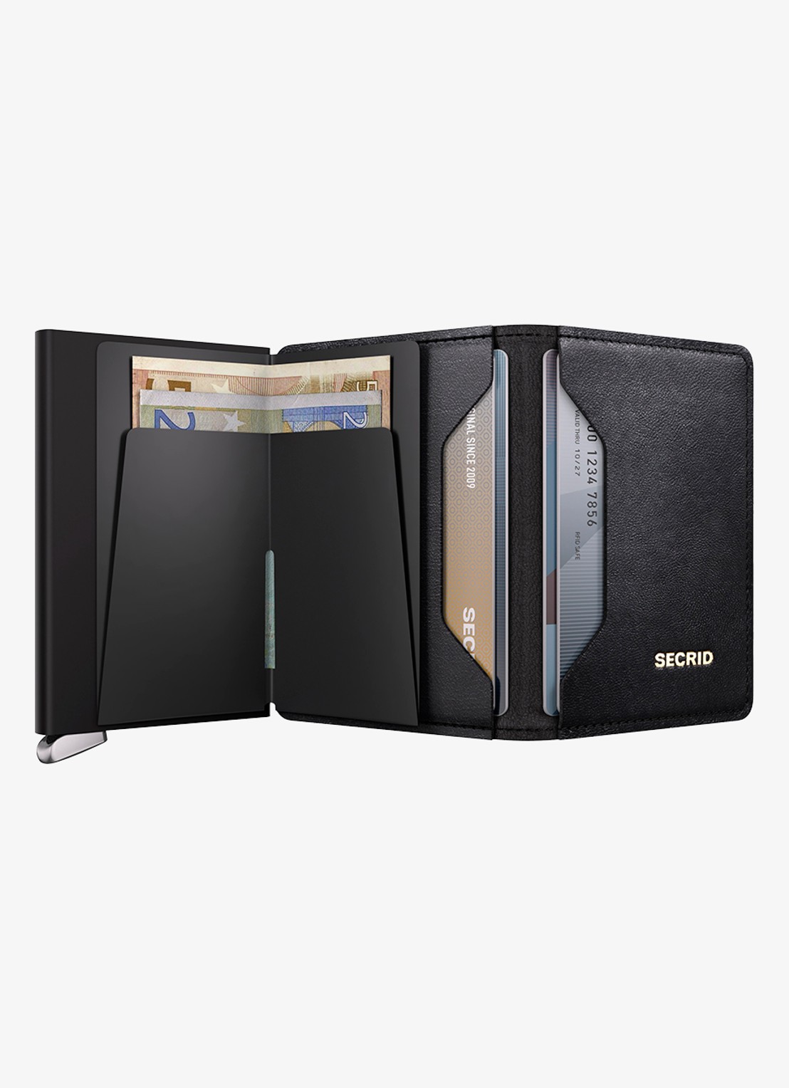Secrid Slimwallet+ pasjeshouder van leer - detail 5 zwart