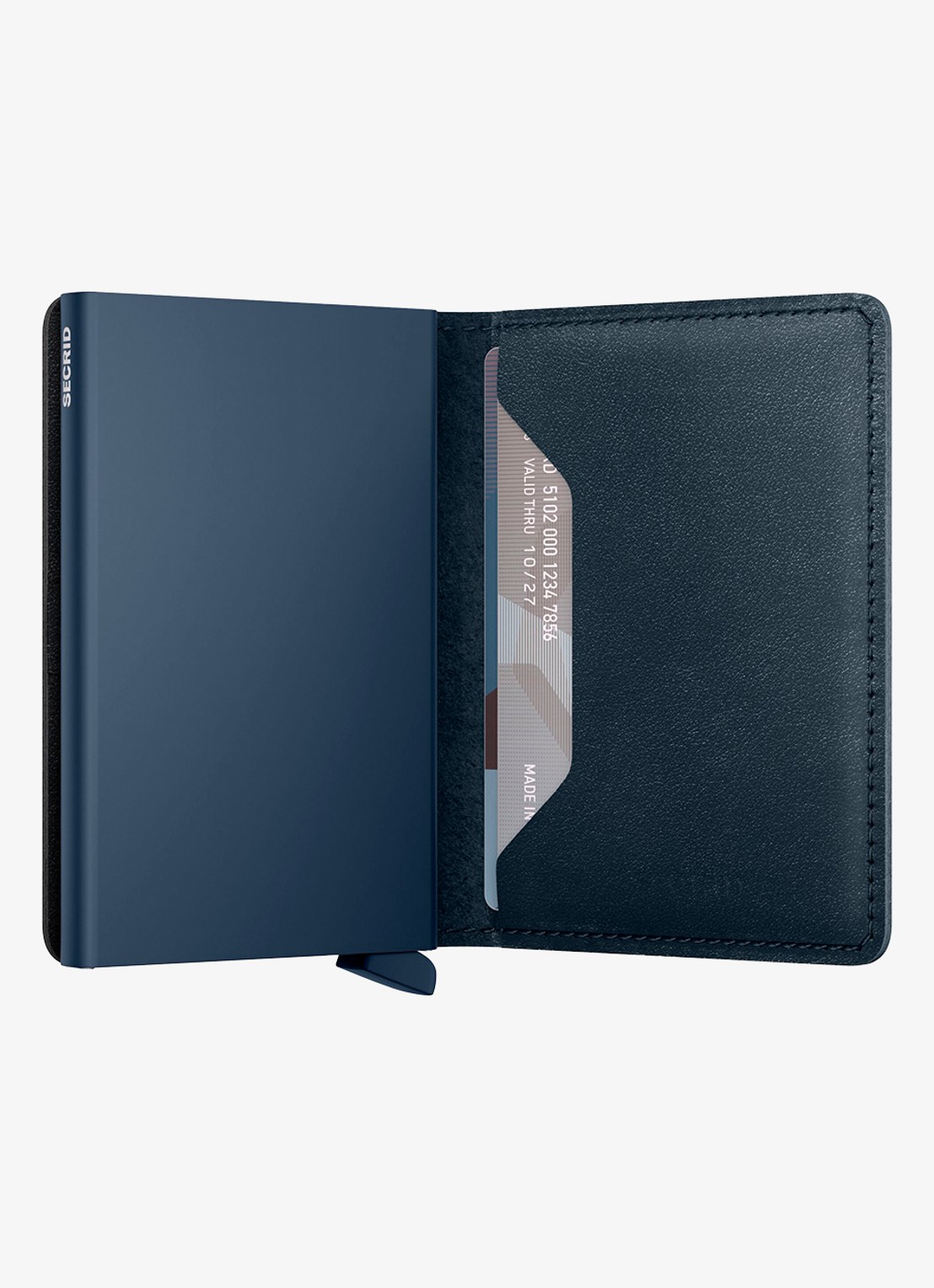 Secrid Slimwallet pasjeshouder van leer - detail 3 donkerblauw