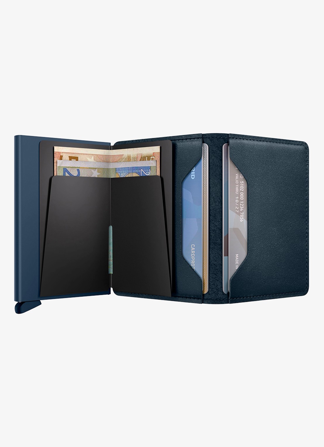 Secrid Slimwallet pasjeshouder van leer - detail 4 donkerblauw