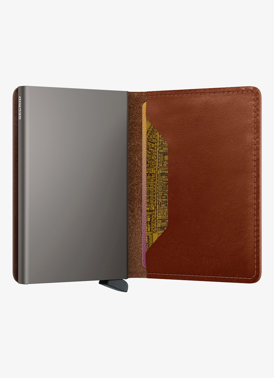 Secrid Slimwallet pasjeshouder van leer - detail 3 kastanjebruin
