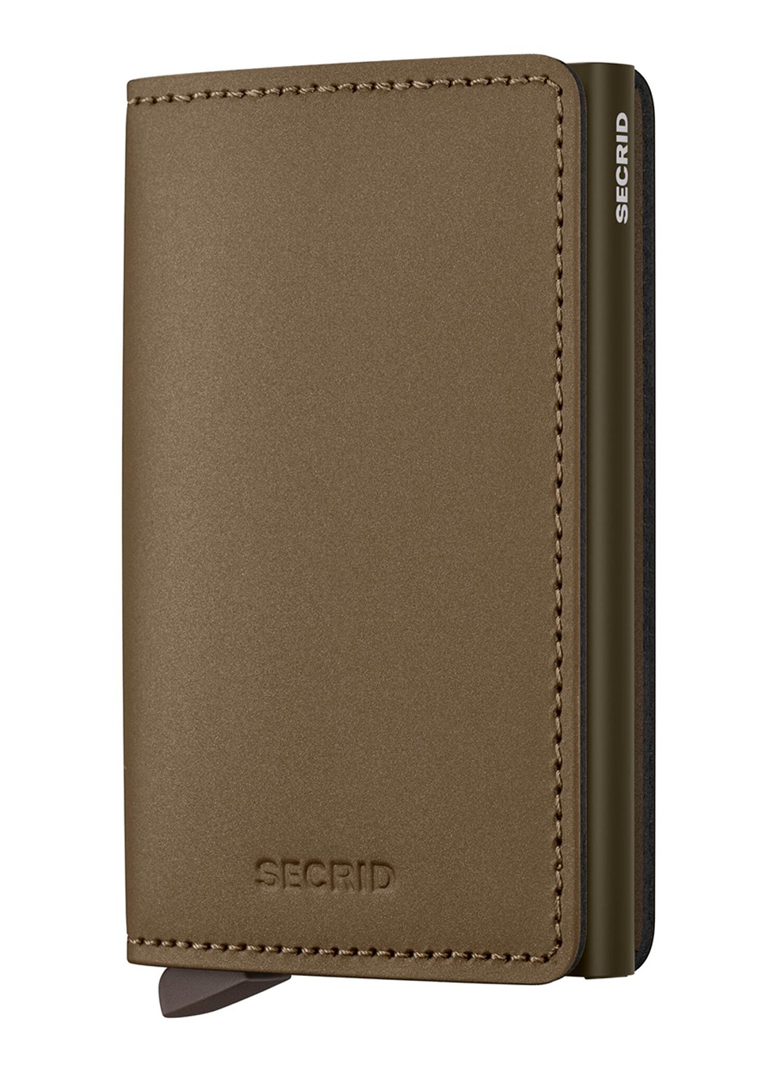 Secrid Slimwallet pasjeshouder van leer - voorkant 4 brons