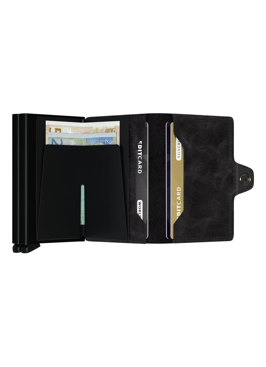 Secrid Twinwallet pasjeshouder van leer - detail 3 zwart