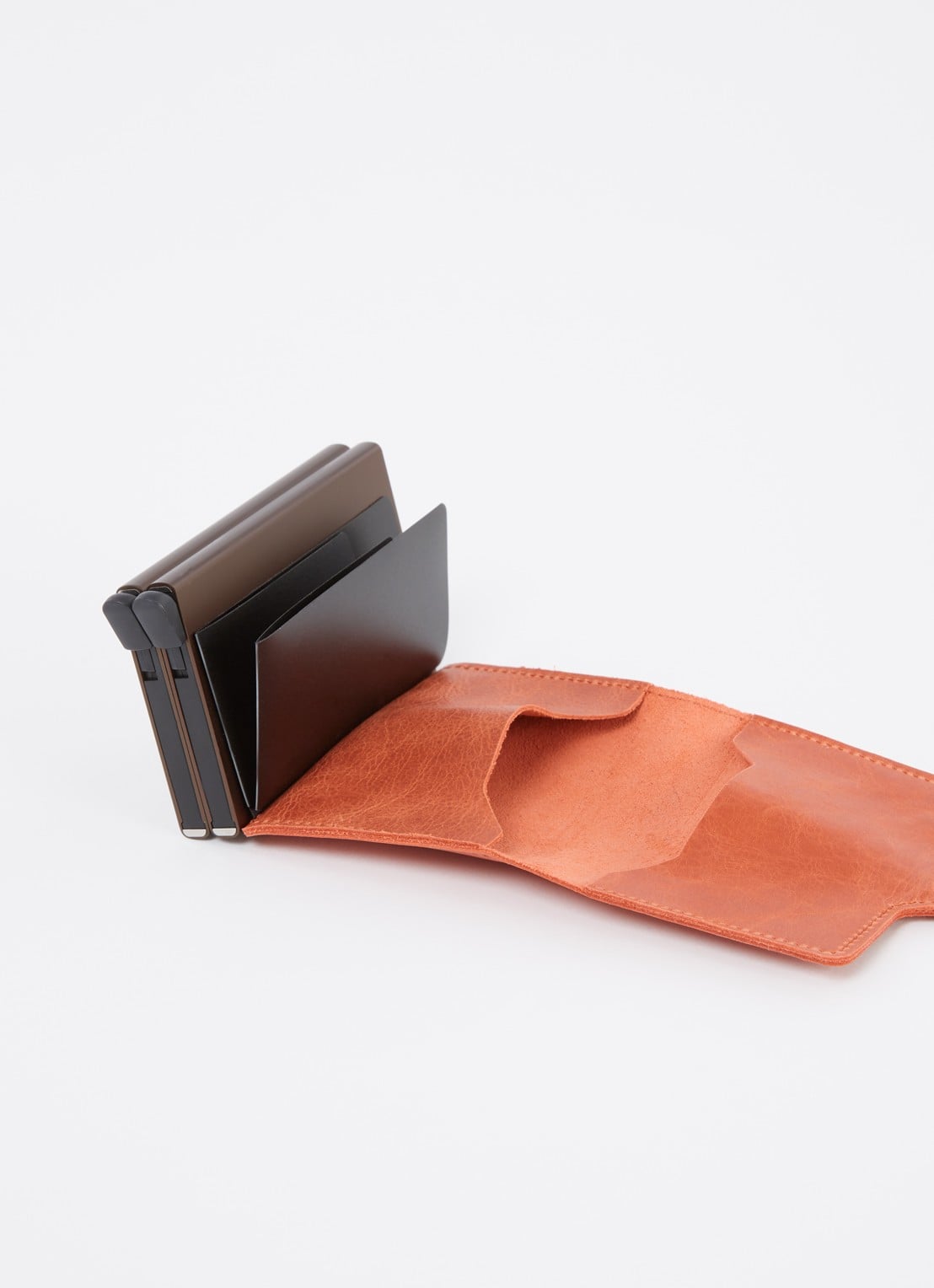 Secrid Twinwallet pasjeshouder van leer - voorkant 2 oranje