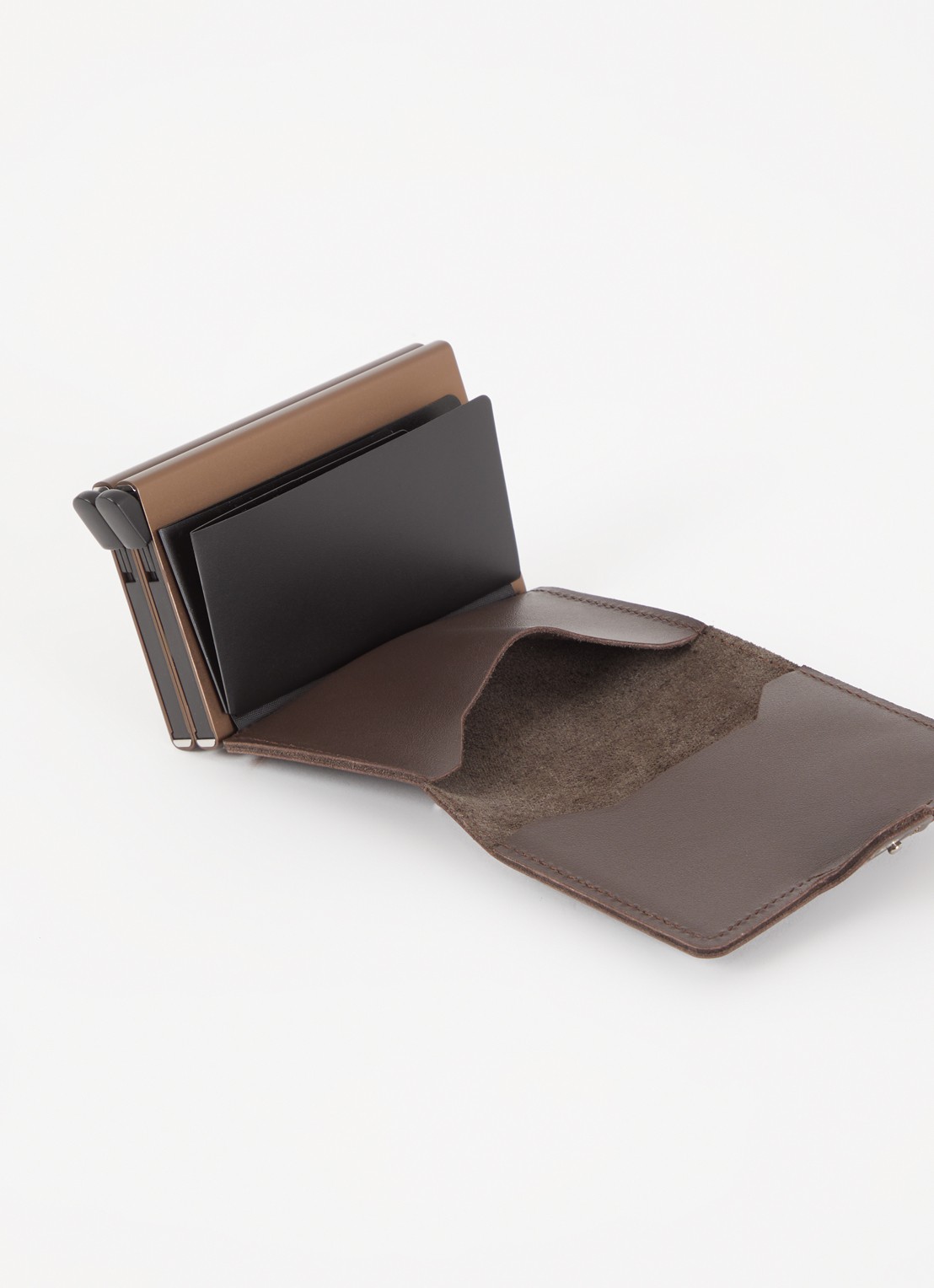 Secrid Twinwallet pasjeshouder van leer - voorkant 2 donkerbruin