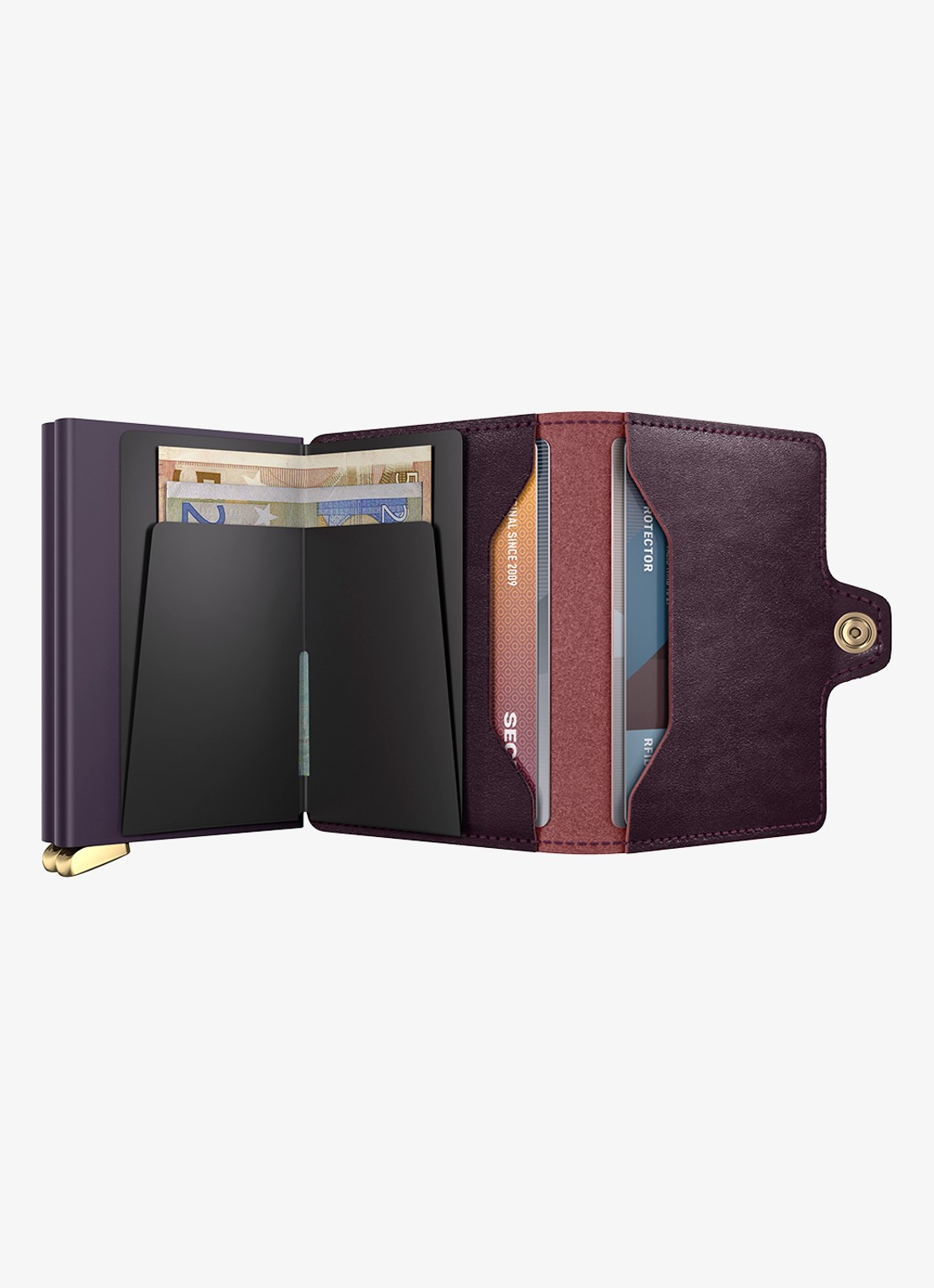 Secrid Twinwallet+ pasjeshouder van leer - detail 4 aubergine