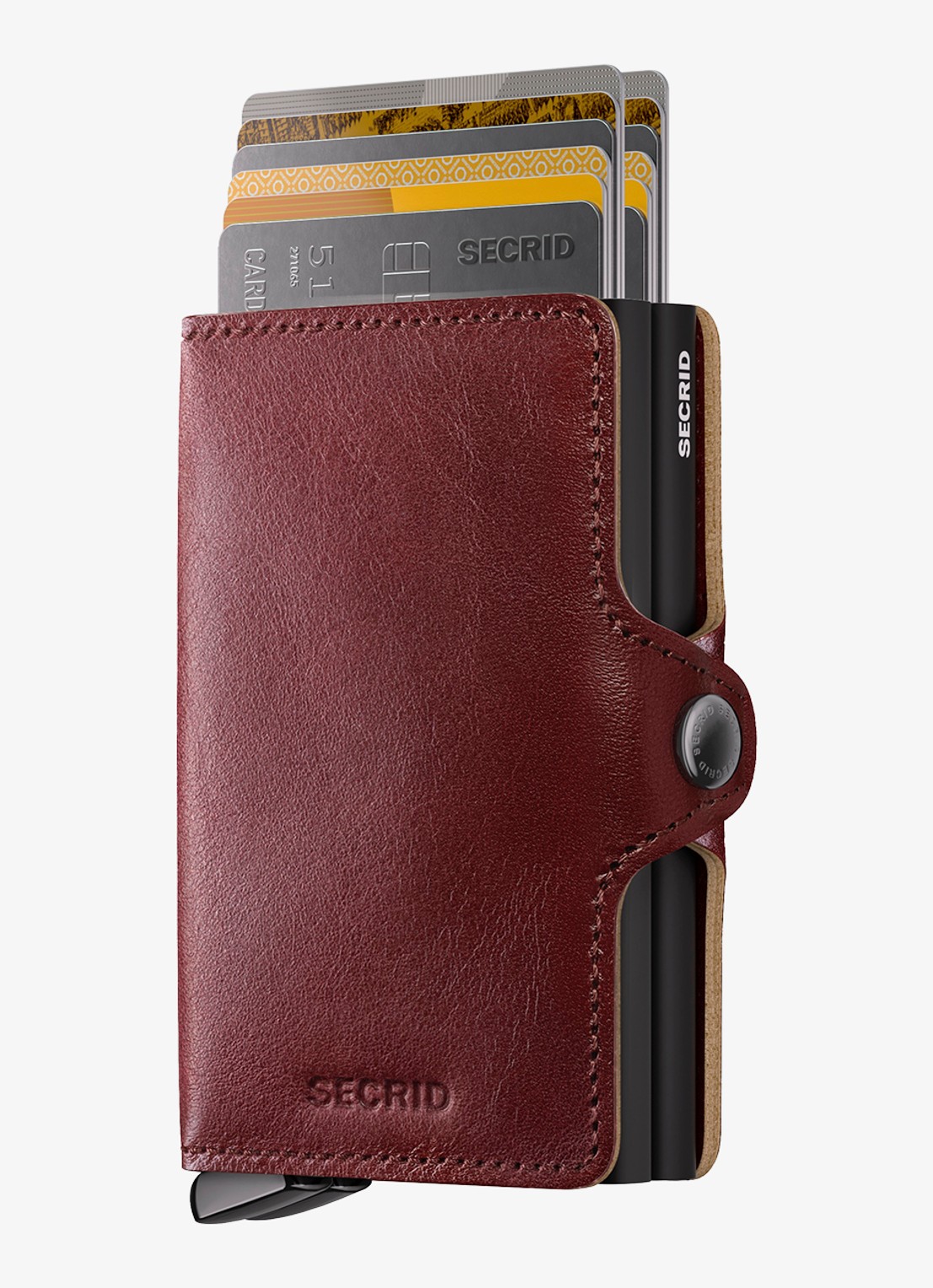 Secrid Twinwallet+ pasjeshouder van leer - voorkant bruin