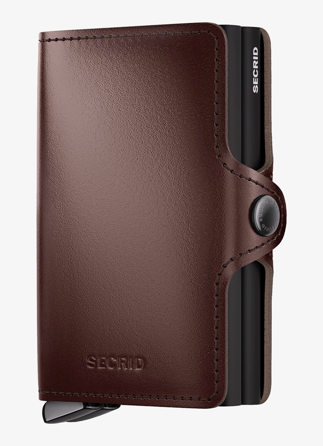 Secrid Twinwallet+ pasjeshouder van leer - voorkant 2 donkerbruin