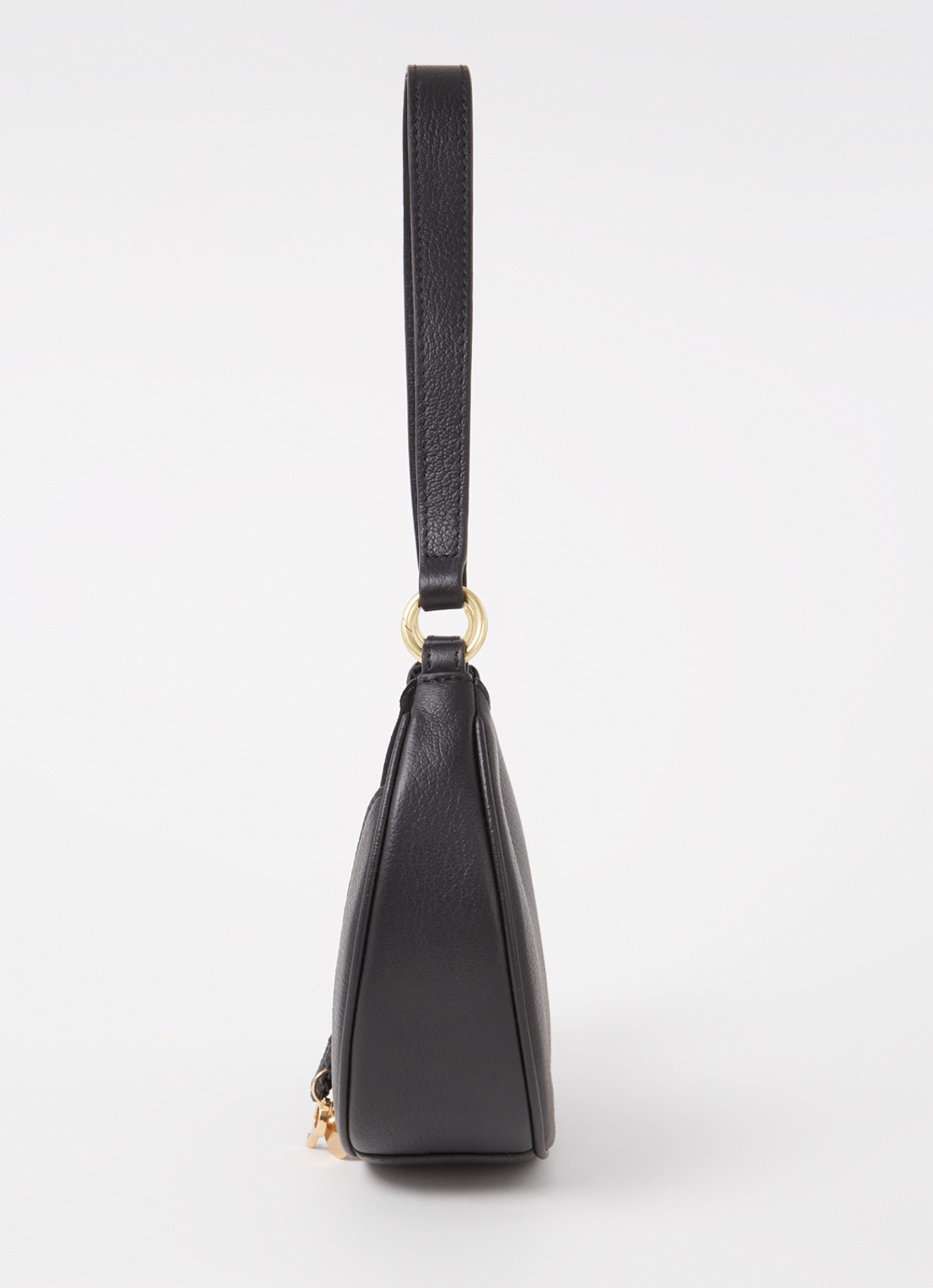 See By Chloé Hana Half Moon schoudertas van leer met suède details - detail 4 zwart