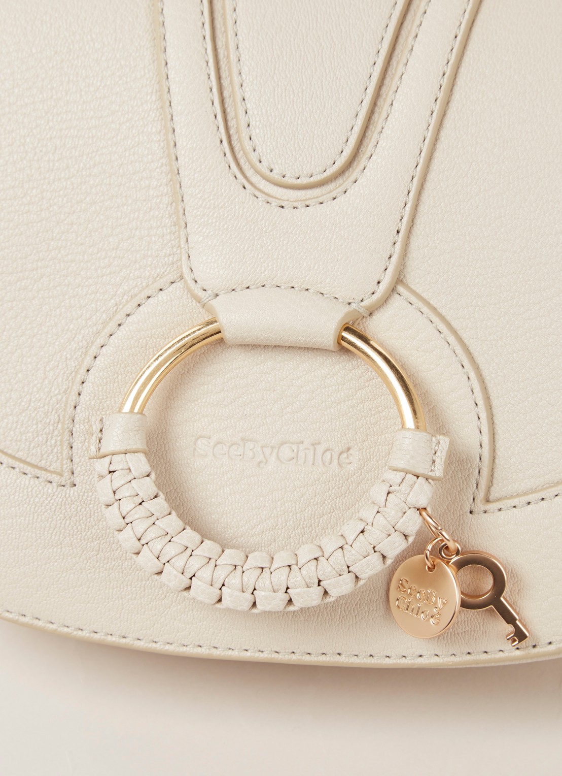 See By Chloé Hana Medium crossbodytas van leer - detail 5 creme
