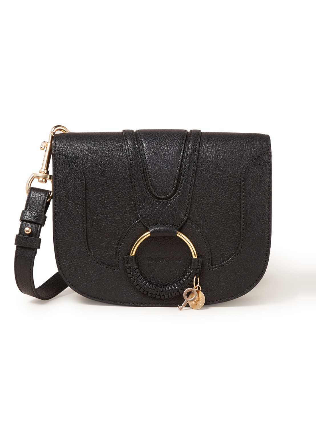 See By Chloé Hana Medium crossbodytas van leer - voorkant 4 zwart