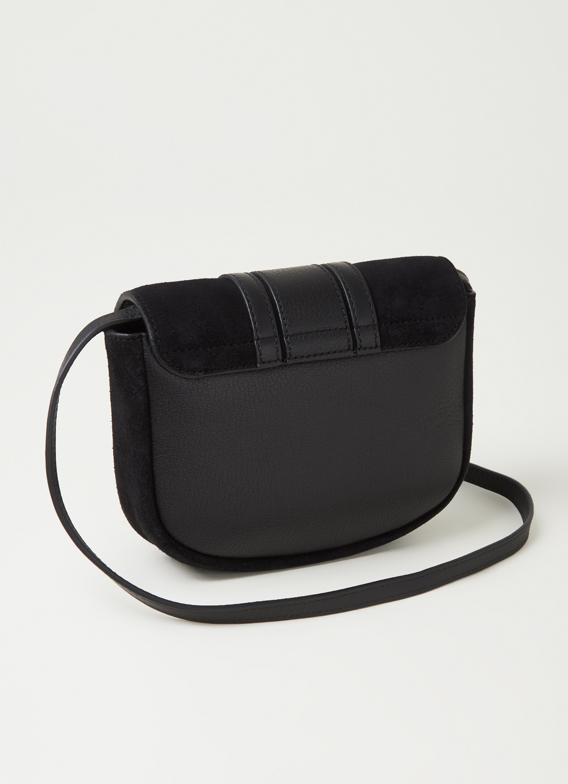 See By Chloé Hana Mini crossbodytas van leer en suède - achterkant zwart