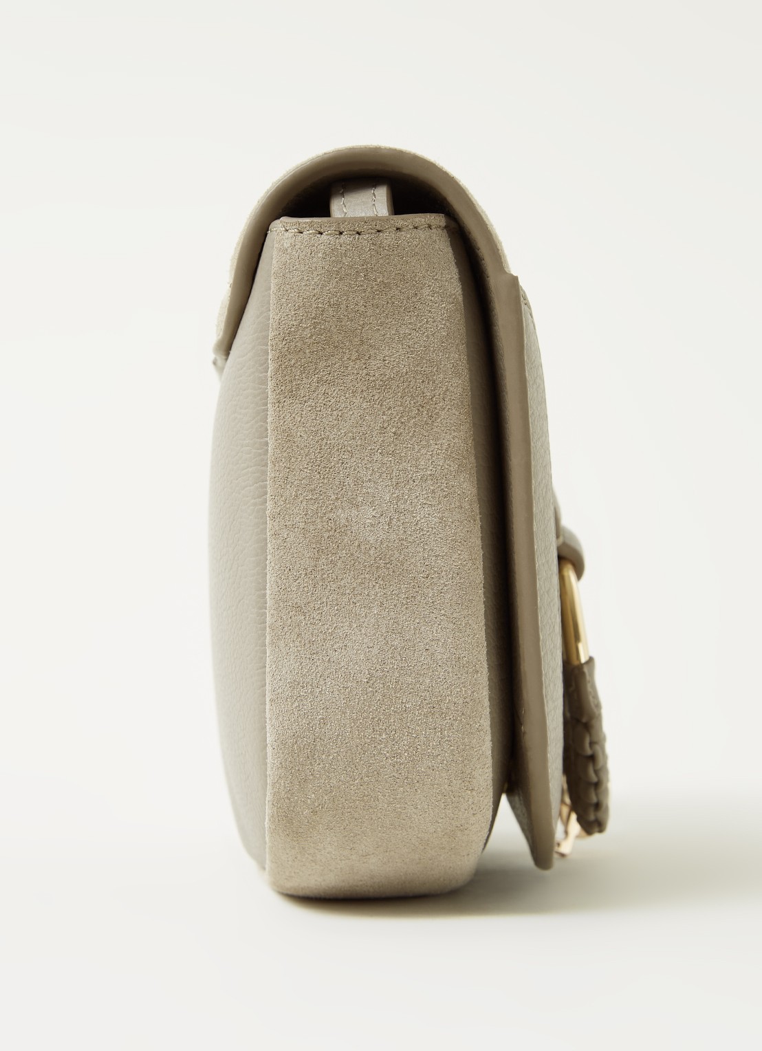 See By Chloé Hana Mini XS crossbodytas van leer met suède details - detail 3 middengrijs
