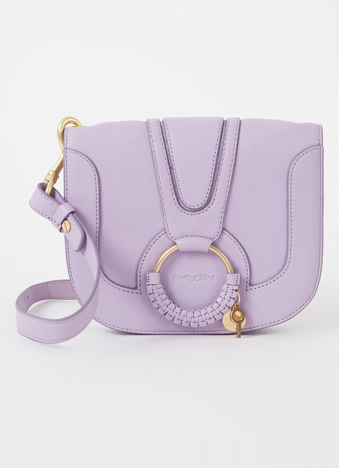 See By Chloé Hana Small crossbodytas van geitenleer  - voorkant 2 lila