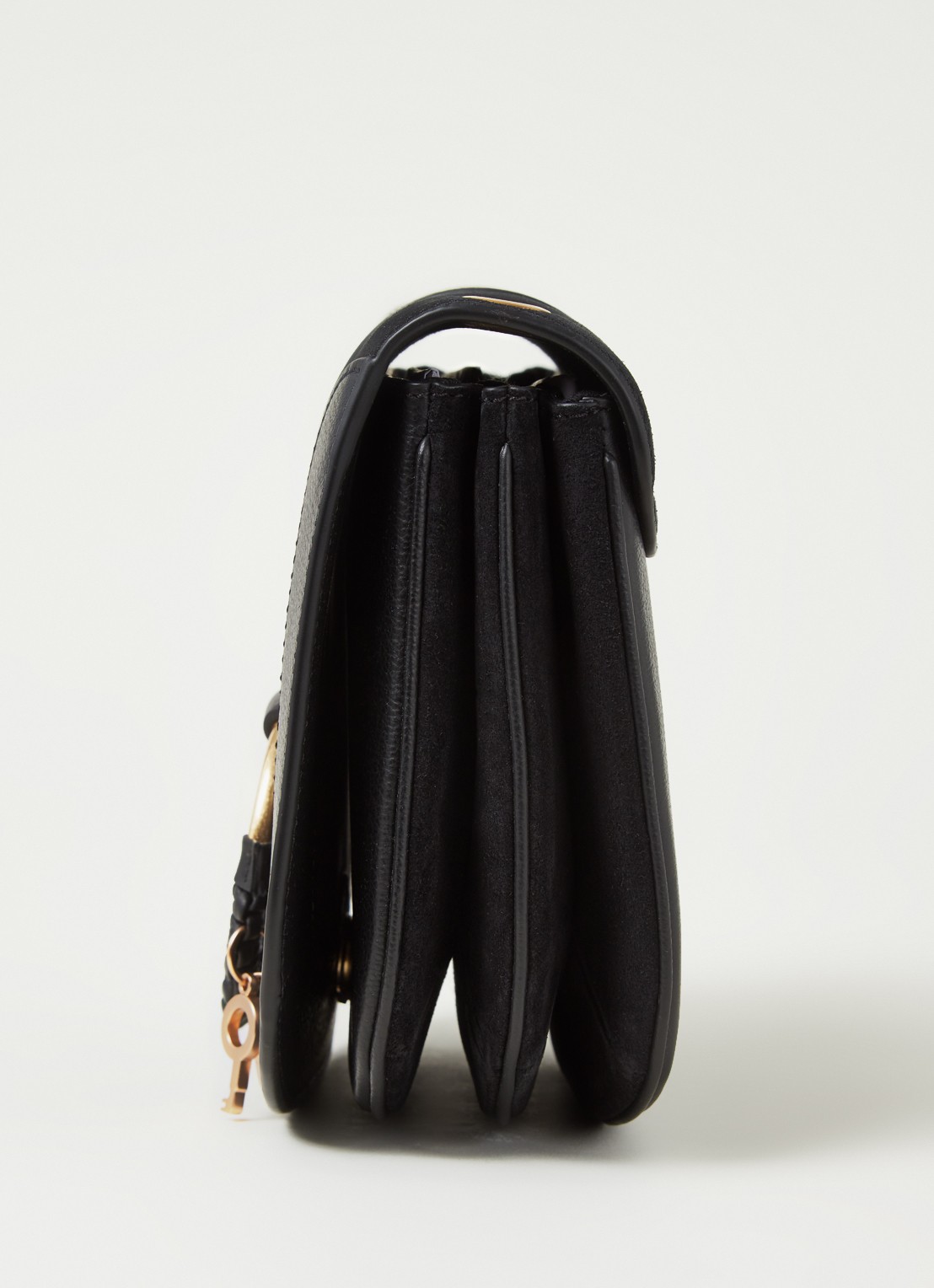 See By Chloé Hana Small crossbodytas van leer met suède details - detail 4 zwart