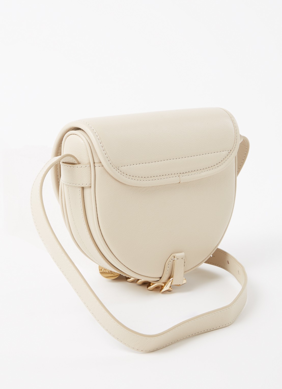 See By Chloé Mara crossbodytas van leer - achterkant beige