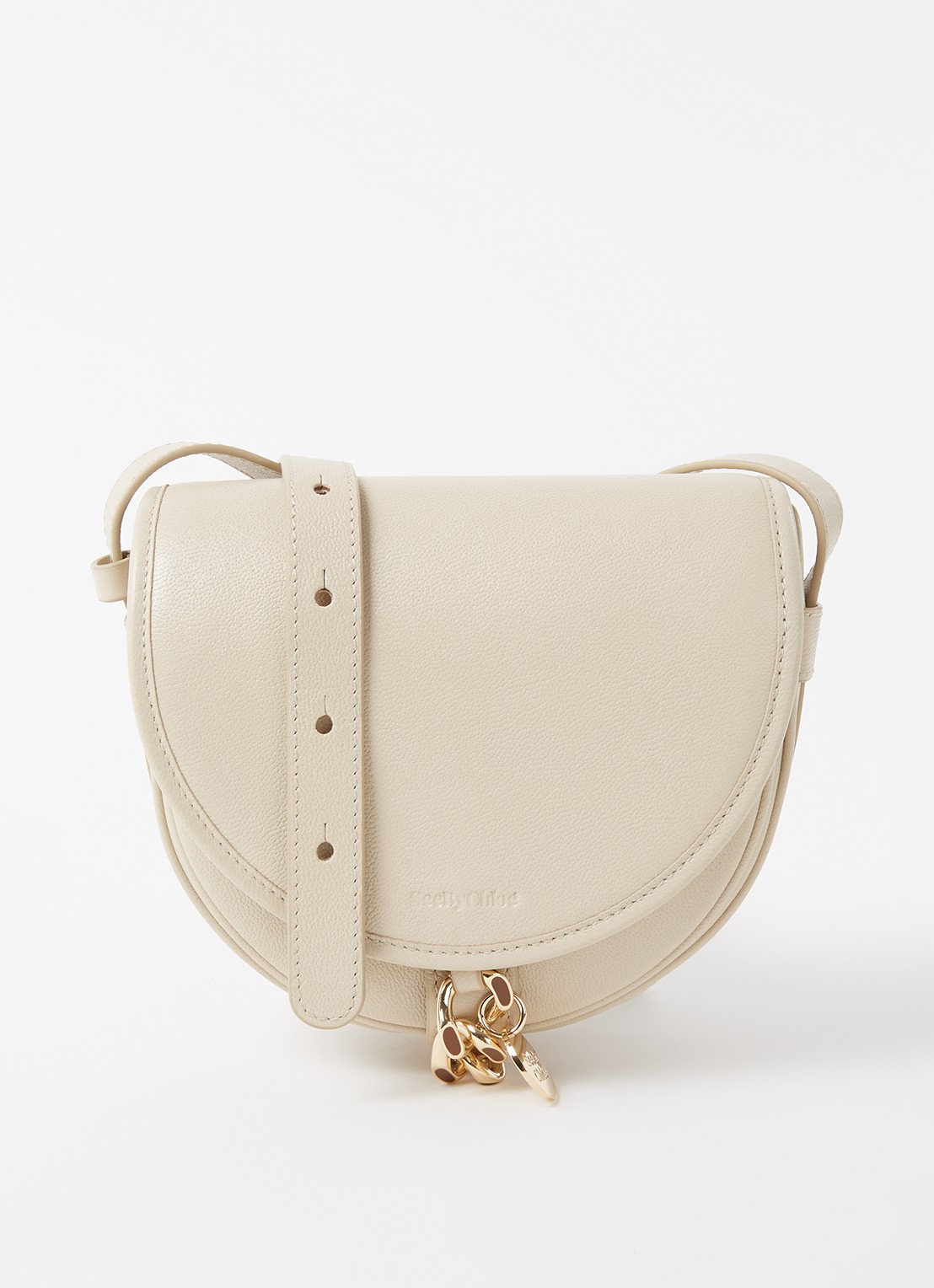 See By Chloé Mara crossbodytas van leer - voorkant 4 beige