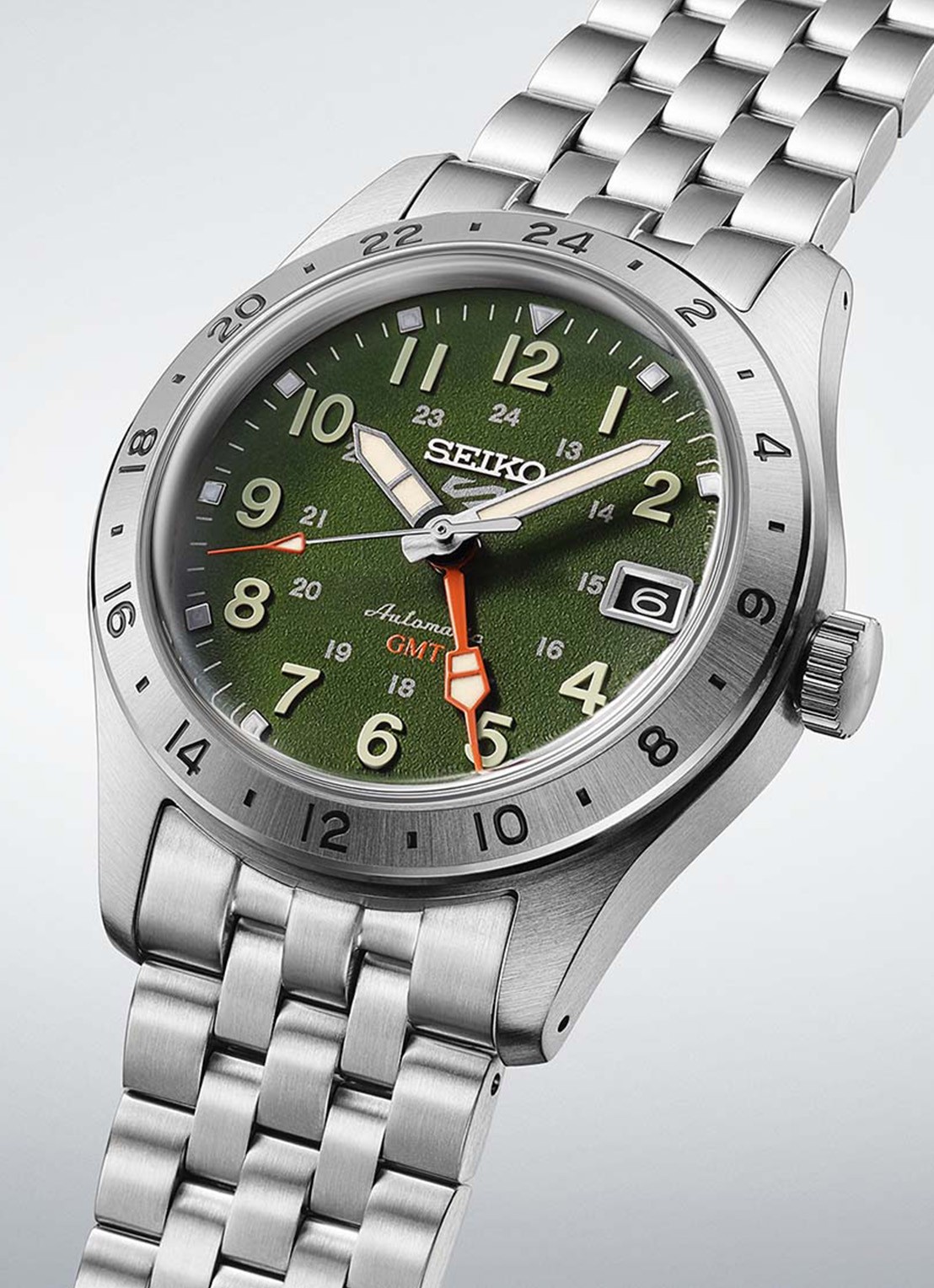 Seiko 5 Sports Field horloge HDB001K1 - detail 3 zilver