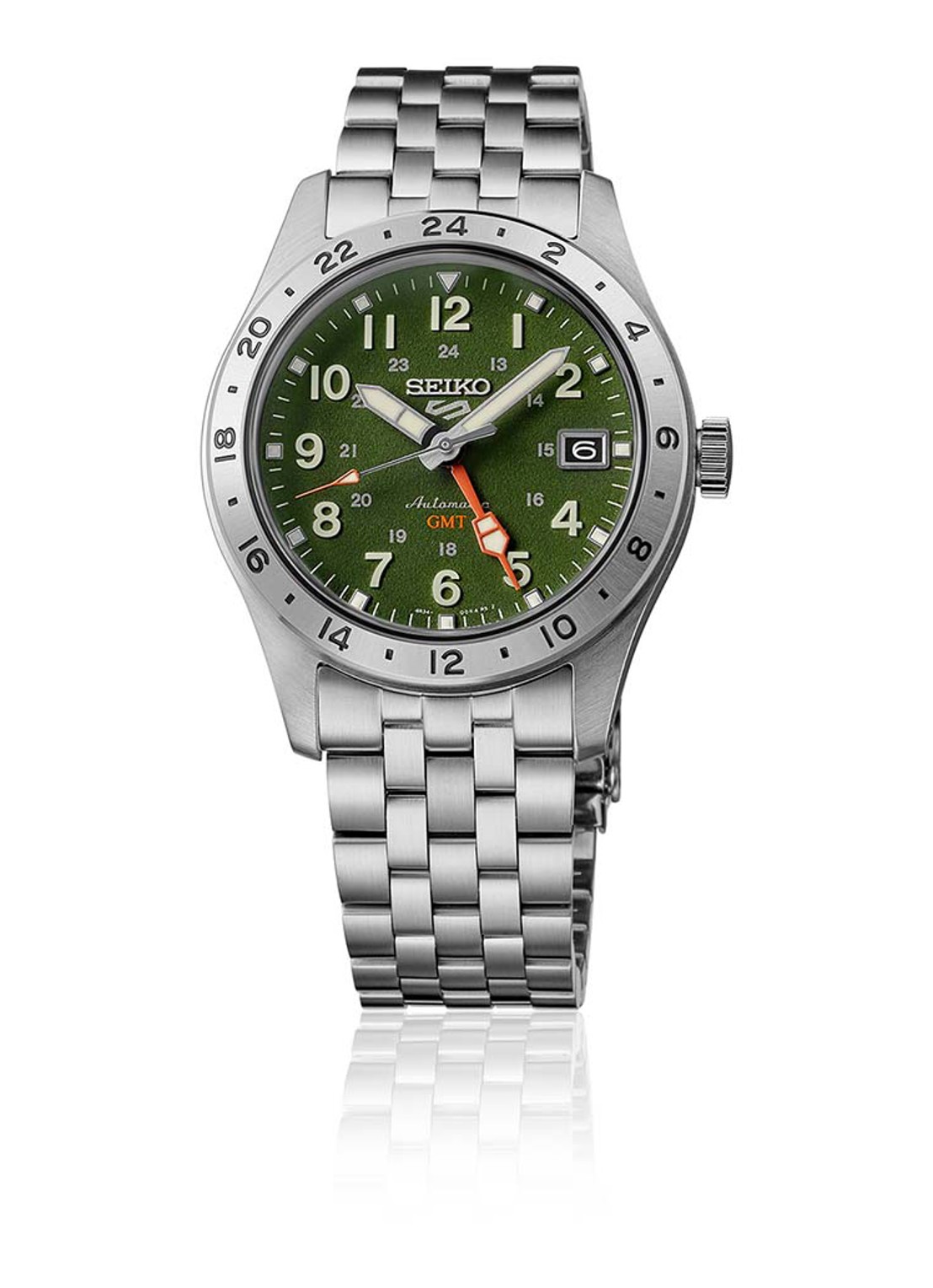 Seiko 5 Sports Field horloge HDB001K1 - detail 6 zilver
