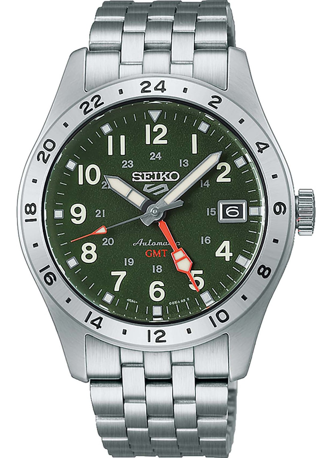 Seiko 5 Sports Field horloge HDB001K1 - voorkant zilver