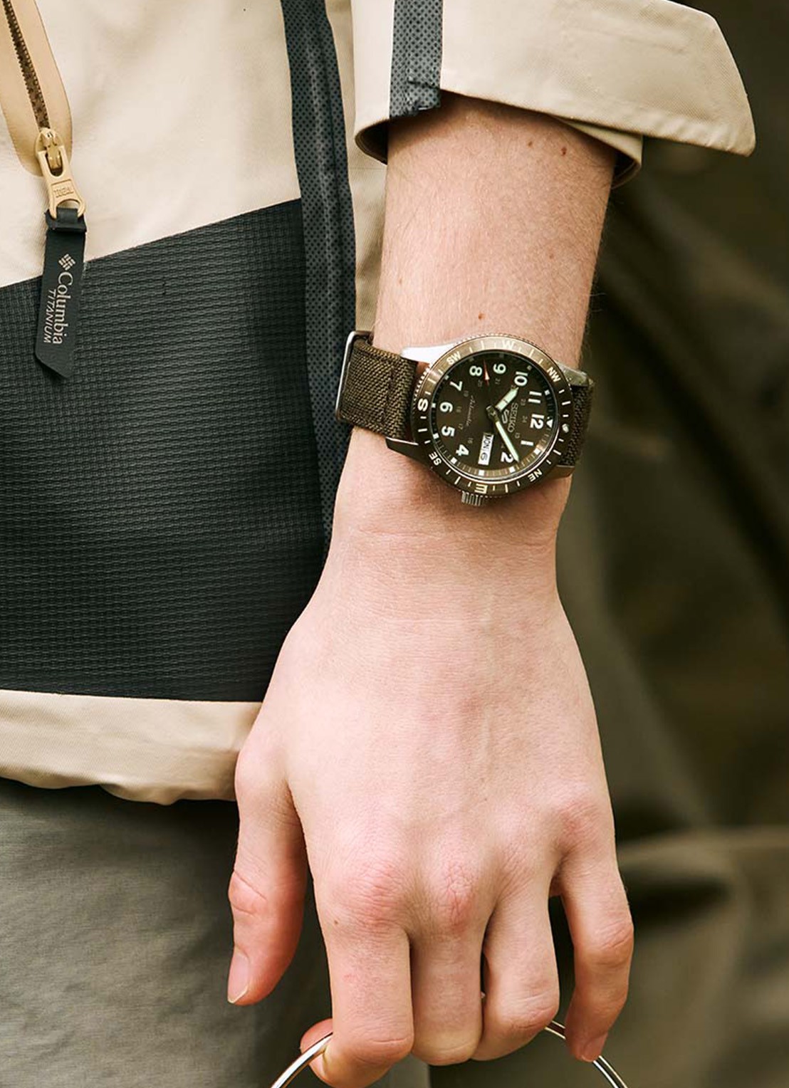 Seiko 5 Sports Field horloge HDB009K1 - voorkant 6 bruin