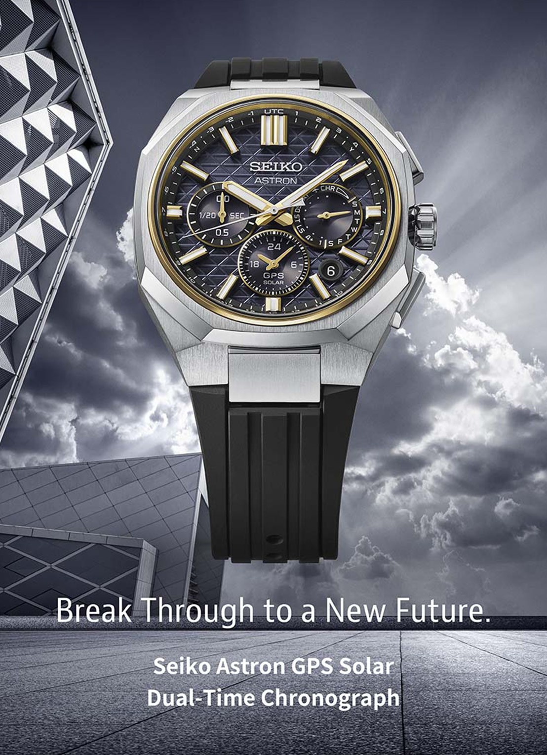 Seiko Astron GPS Solar horloge HAB003J1 - detail 5 zilver