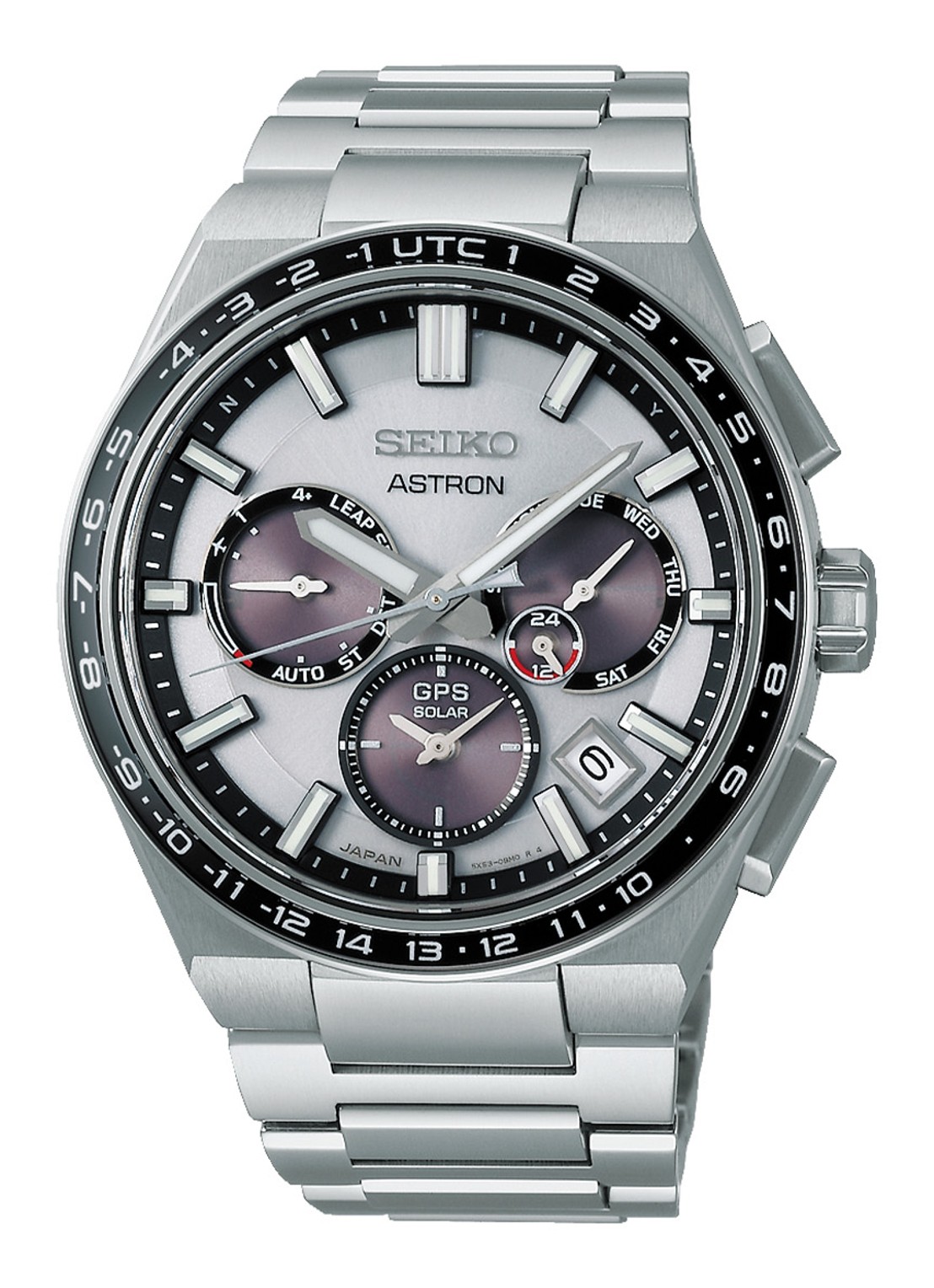 Seiko Astron GPS Solar horloge SSH107J1 - voorkant zilver