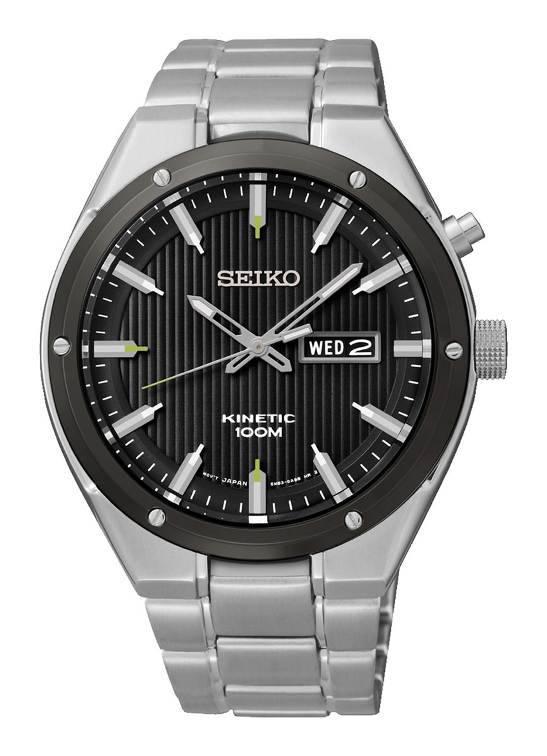 Seiko Horloge Kinetic SMY151P1 - voorkant zilver