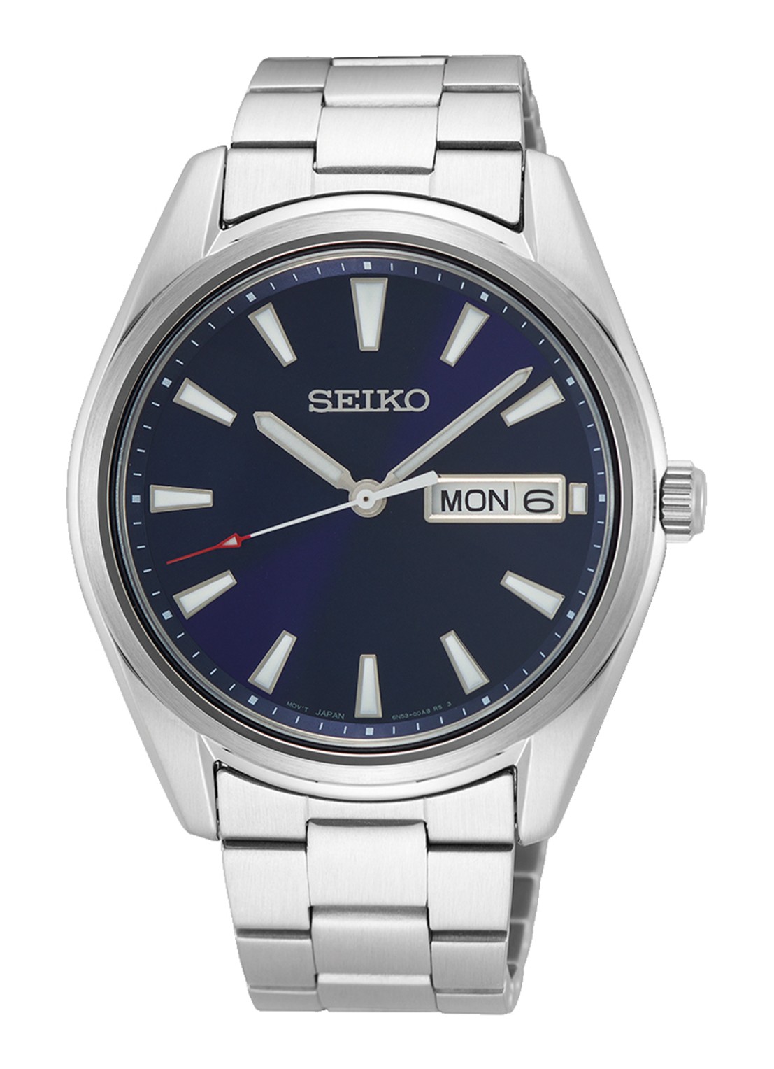 Seiko New Link horloge SUR341P1 - voorkant zilver