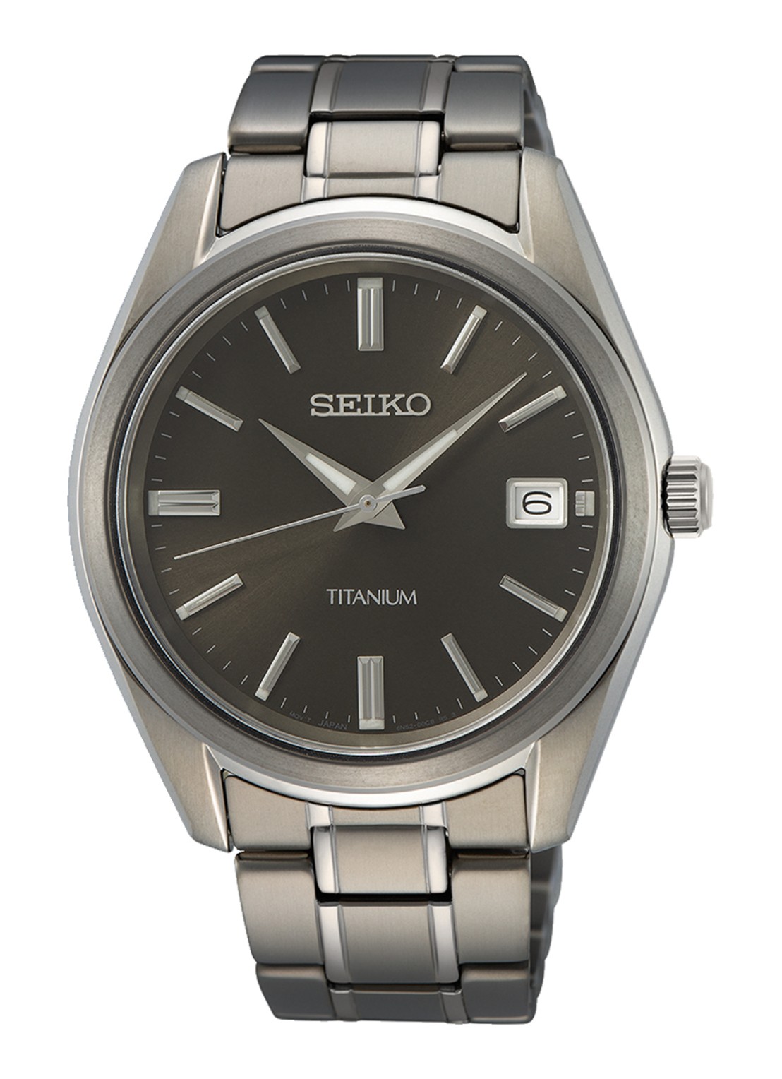Seiko New Link horloge SUR375P1 - voorkant zilver
