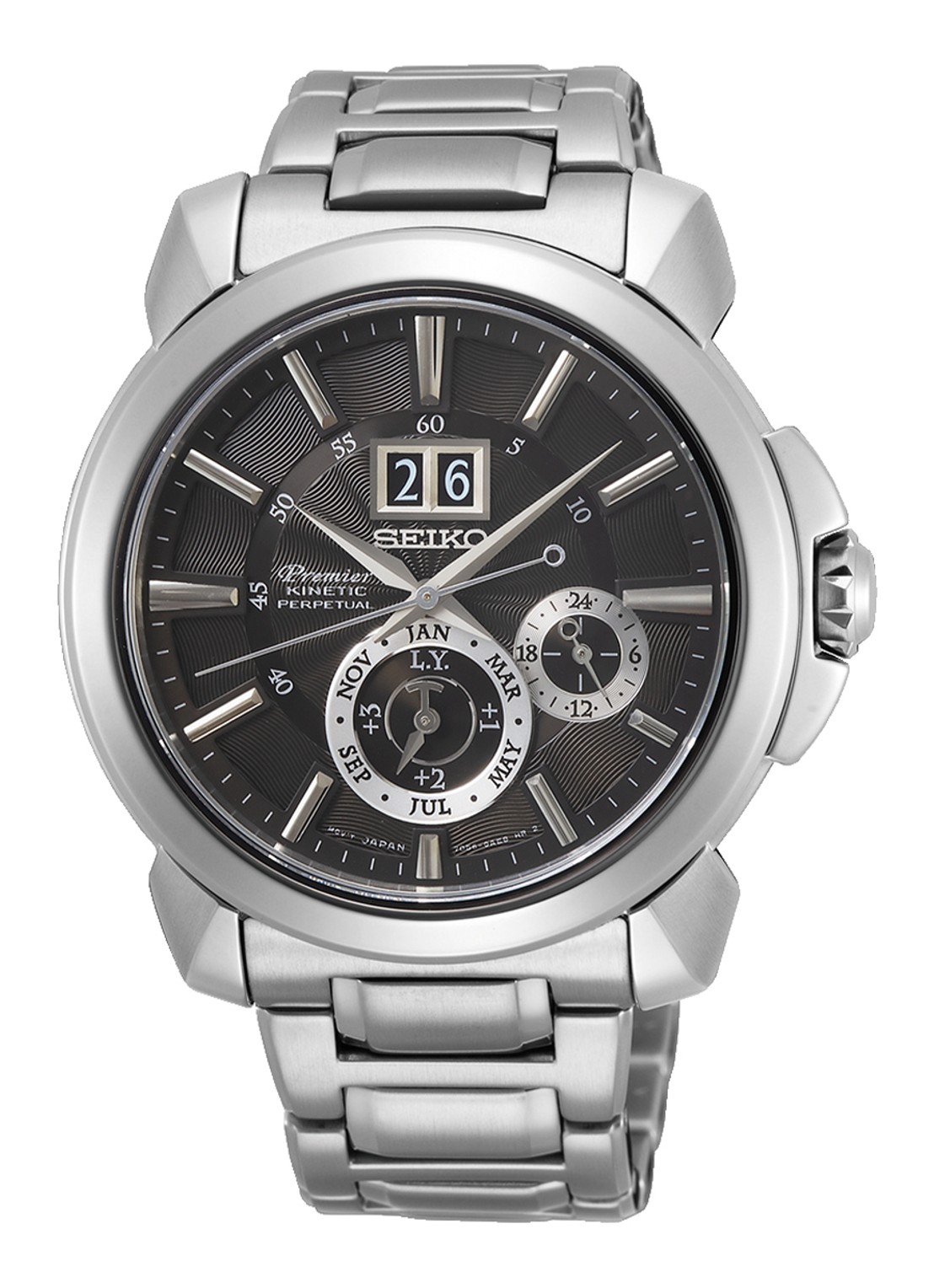 Seiko Premier horloge SNP165P1 - voorkant zilver
