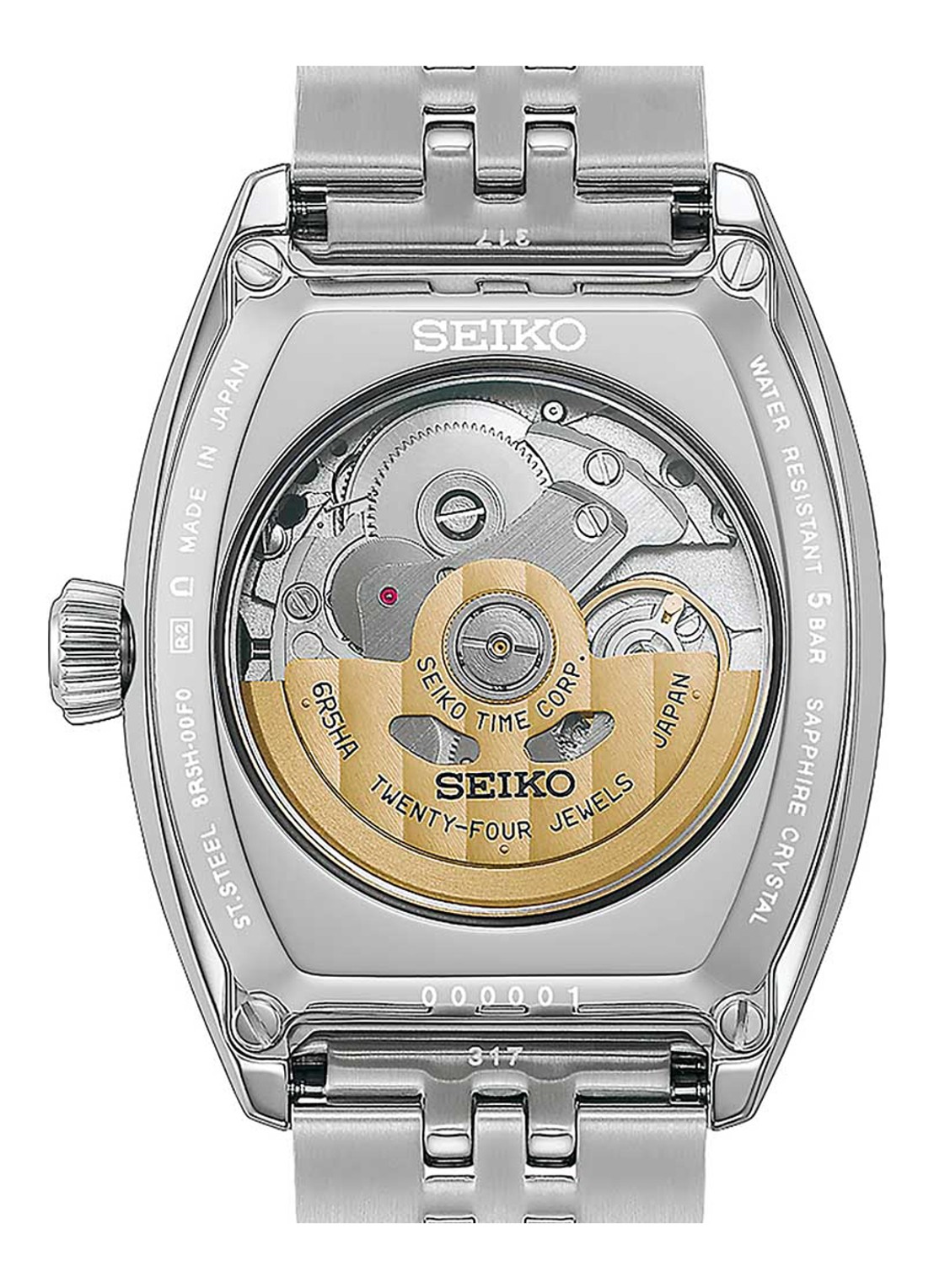 Seiko Presage Automatic horloge SPB537J1 - detail 5 zilver