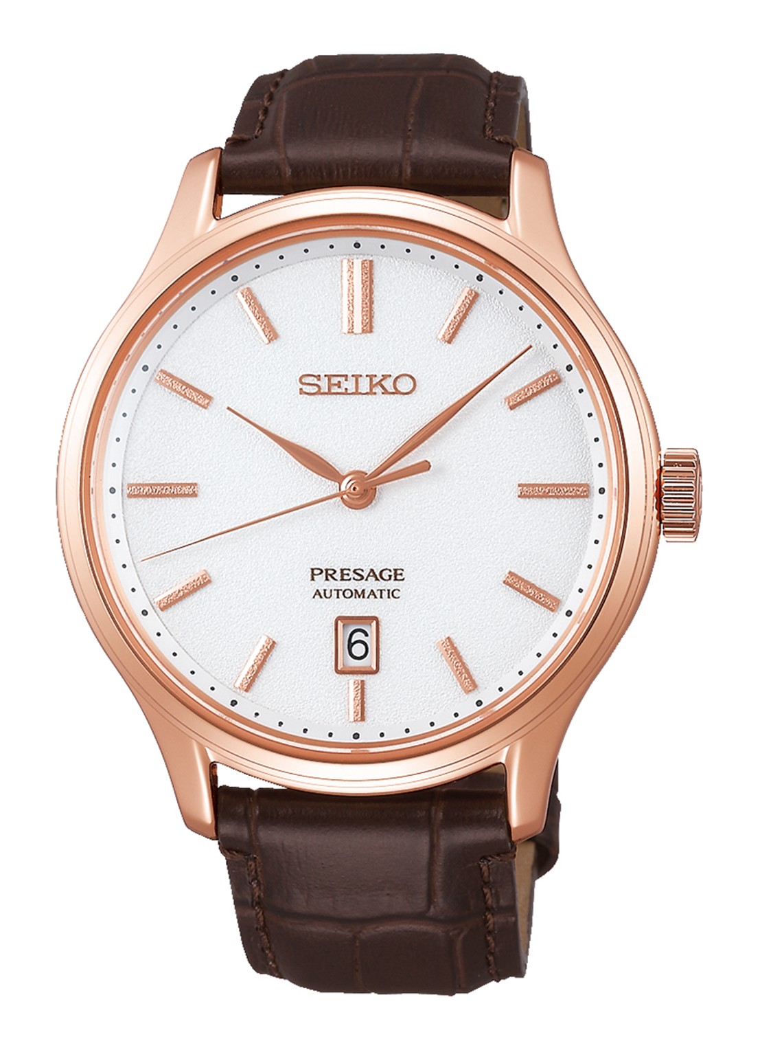 Seiko Presage Automatic horloge SRPD42J1 - voorkant bruin