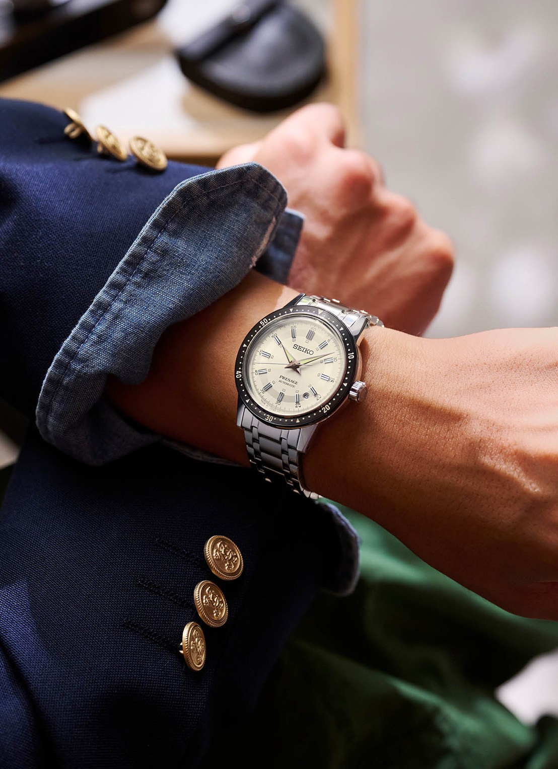 Seiko Presage horloge SRPK61J1 - voorkant 4 zilver