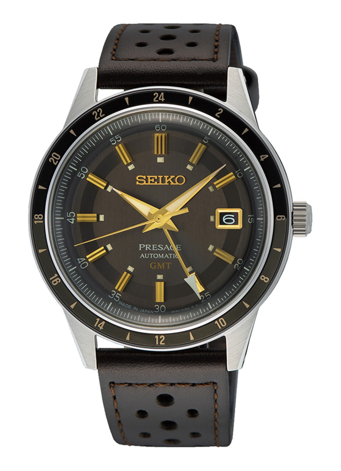 Seiko Presage horloge SSK013J1 - voorkant donkerbruin