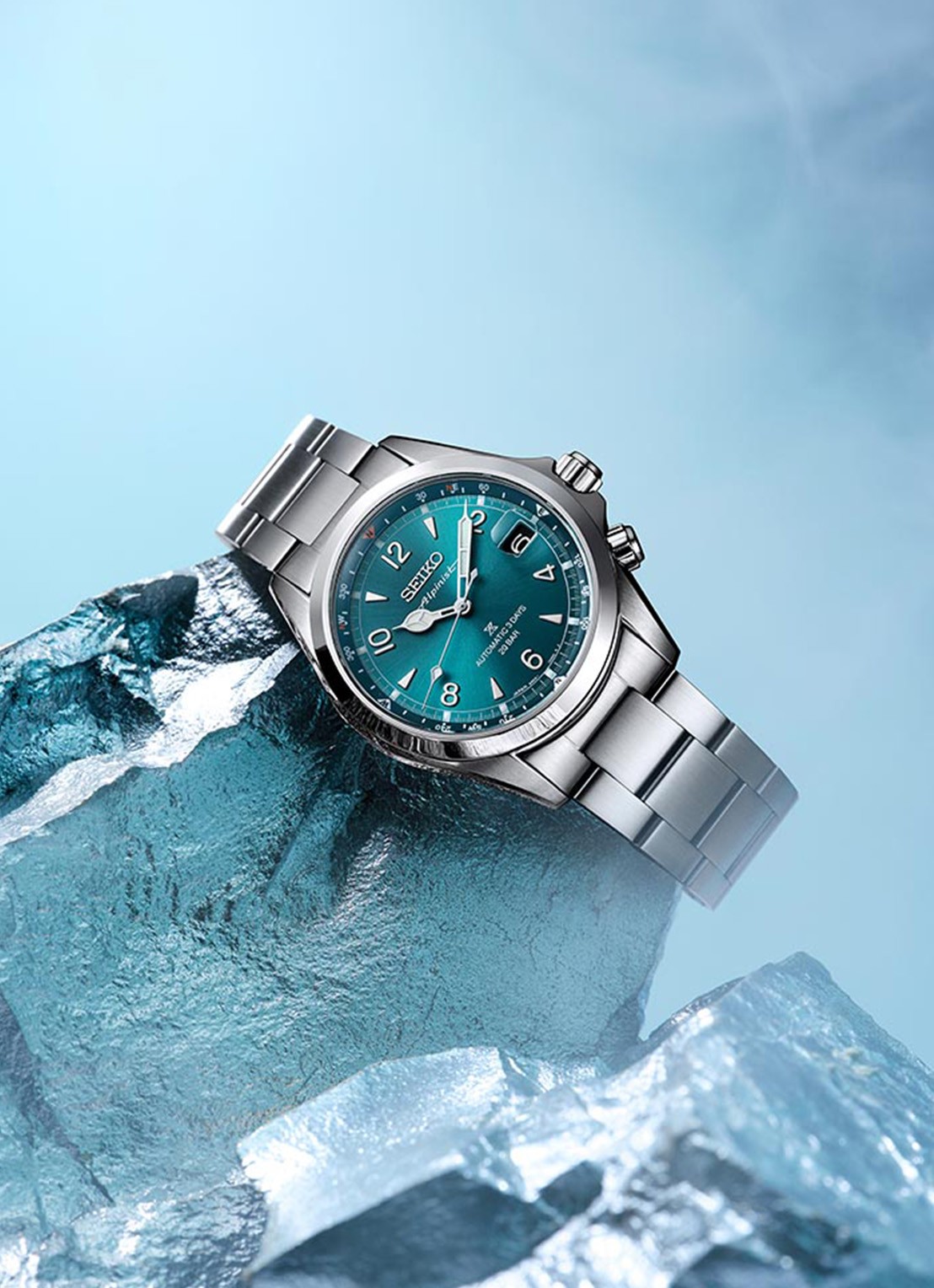 Seiko Prospex Alpinist horloge SPB503J1 - detail 2 zilver