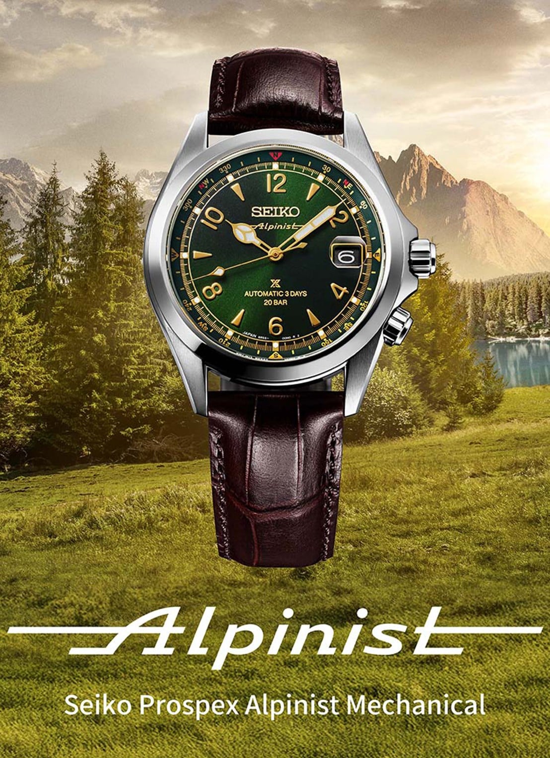 Seiko Prospex Alpinist horloge SPB507J1 - Limited Edition - detail zilver