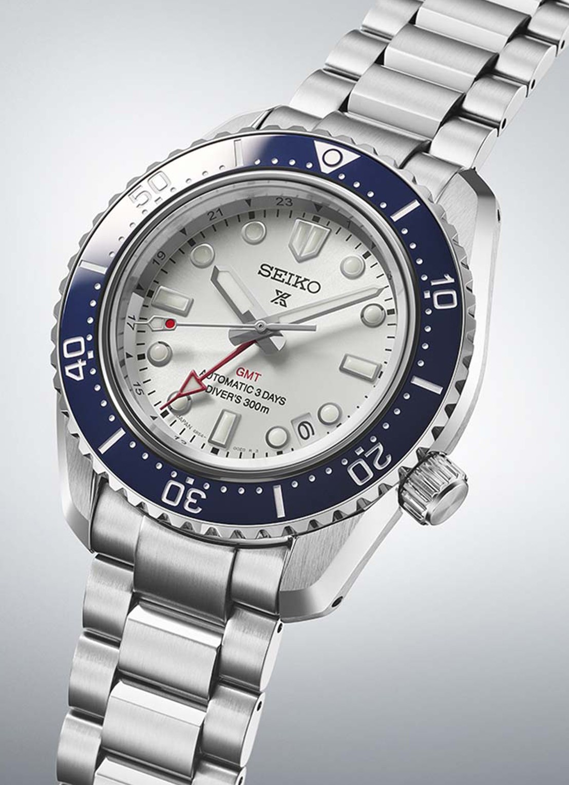 Seiko Prospex Divers horloge SPB519J1 - detail zilver