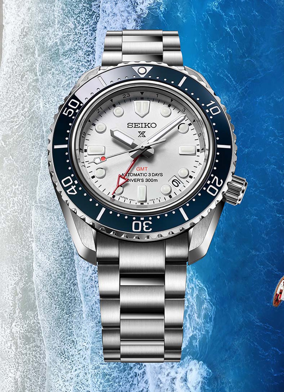 Seiko Prospex Divers horloge SPB519J1 - detail 5 zilver