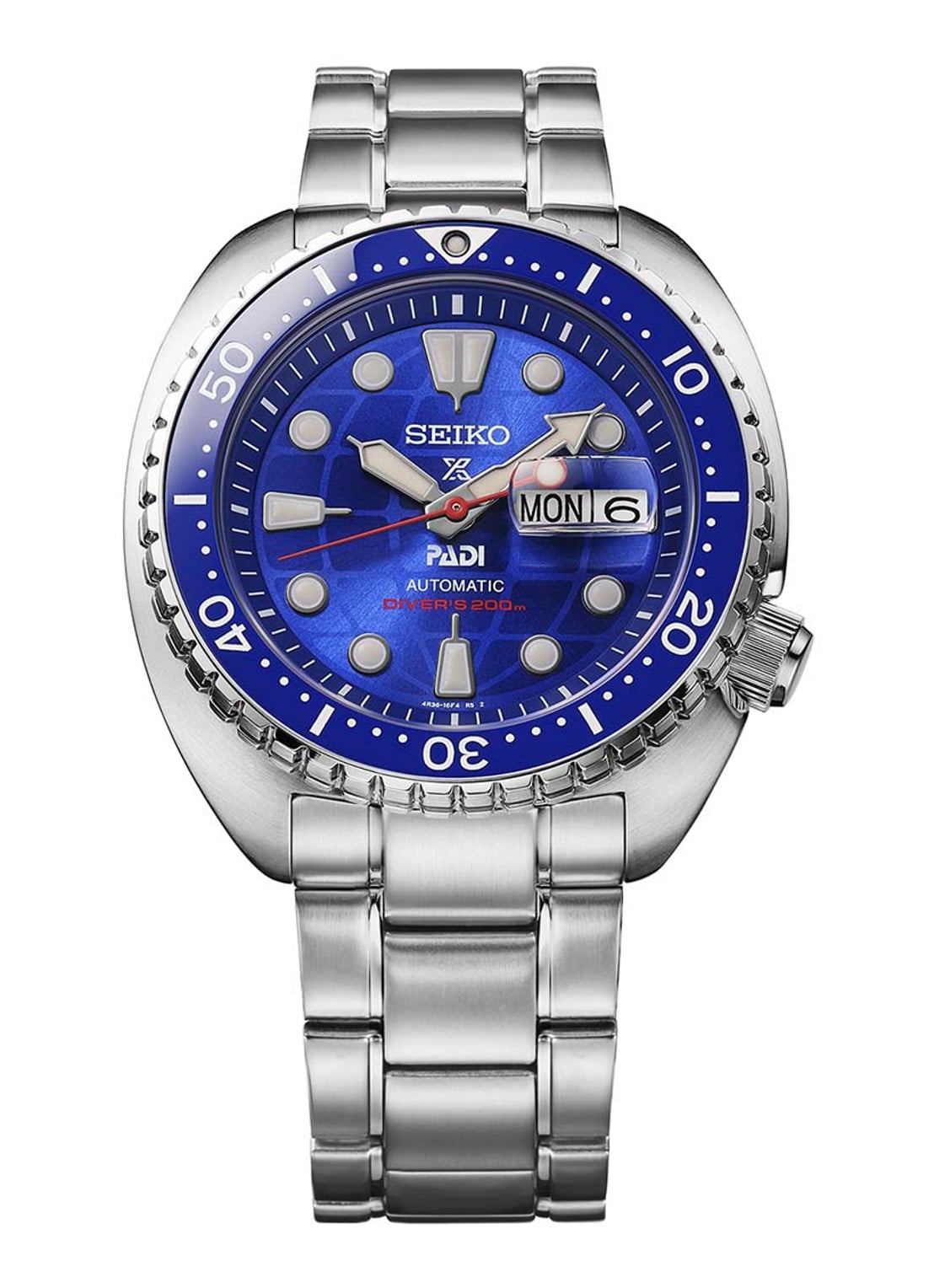 Seiko Prospex Divers Padi 60th Anniversary horloge HBB002K1 - Limited Edition - detail zilver