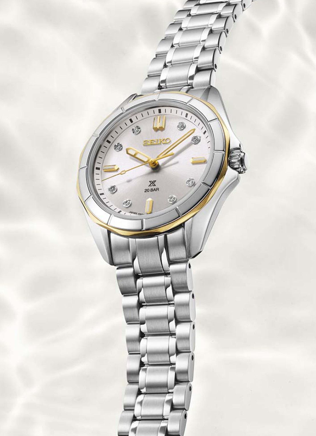 Seiko Prospex horloge SUR618J1 - detail zilver