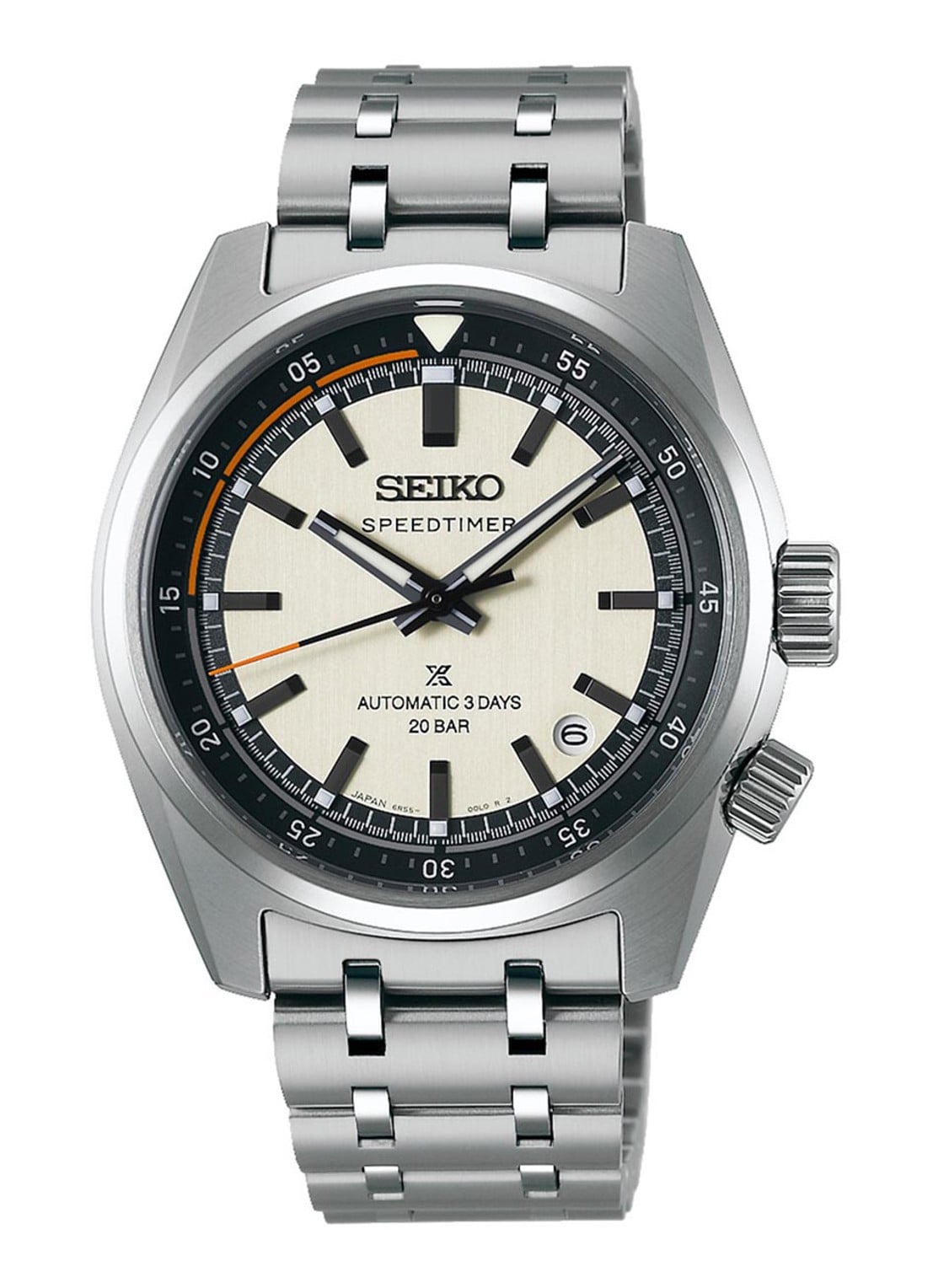 Seiko Prospex Speedtimer horloge SPB513J1 - voorkant zilver