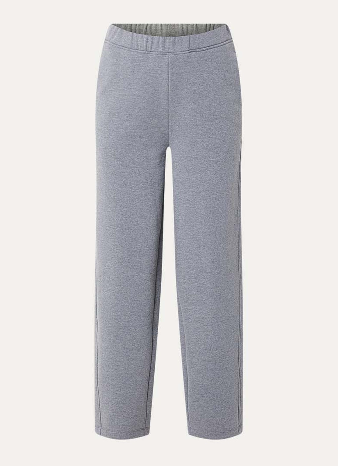 Selected Ari Gia high waist loose fit joggingbroek met elastische band en steekzakken - voorkant grijsmele