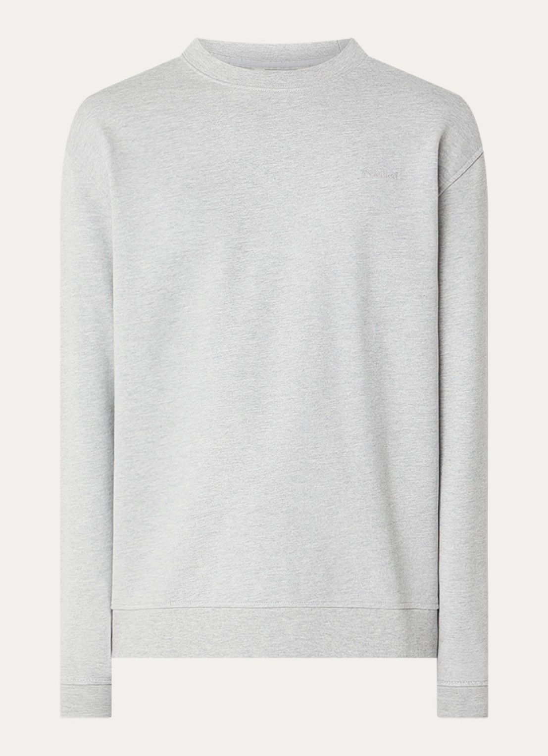 Selected Aron sweater met gemêleerd dessin - voorkant 2 grijsmele