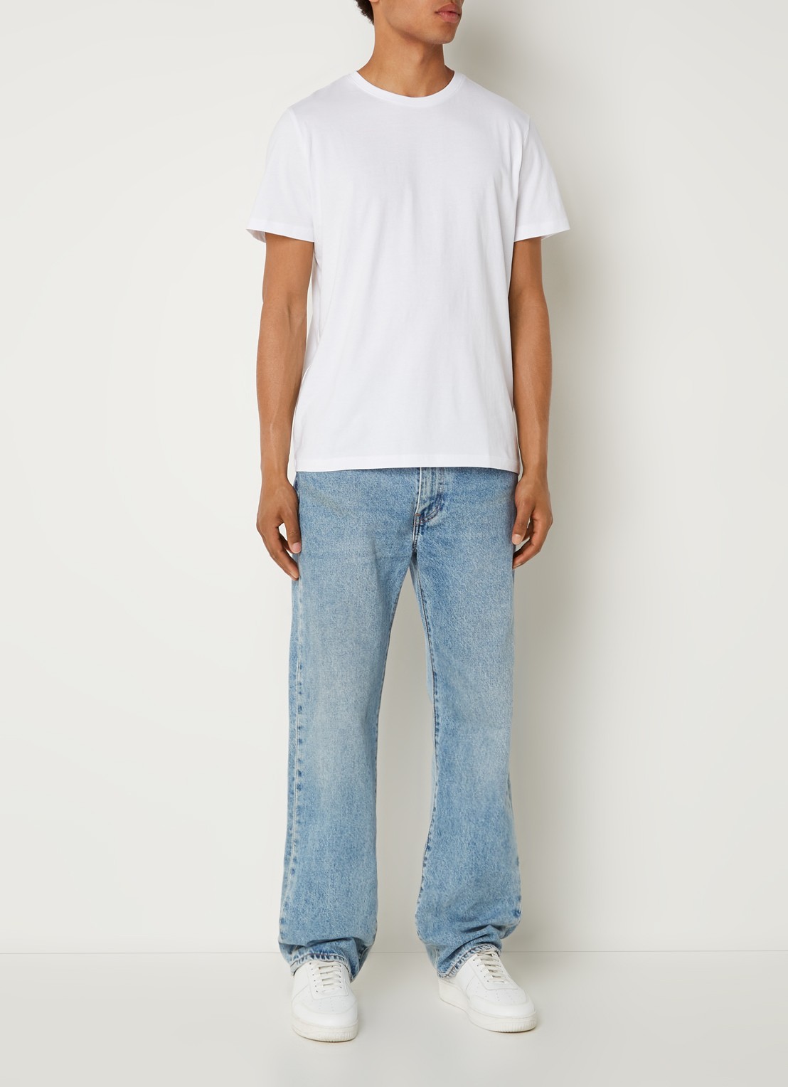 Selected Aspen T-shirt van  katoen - voorkant 4 wit